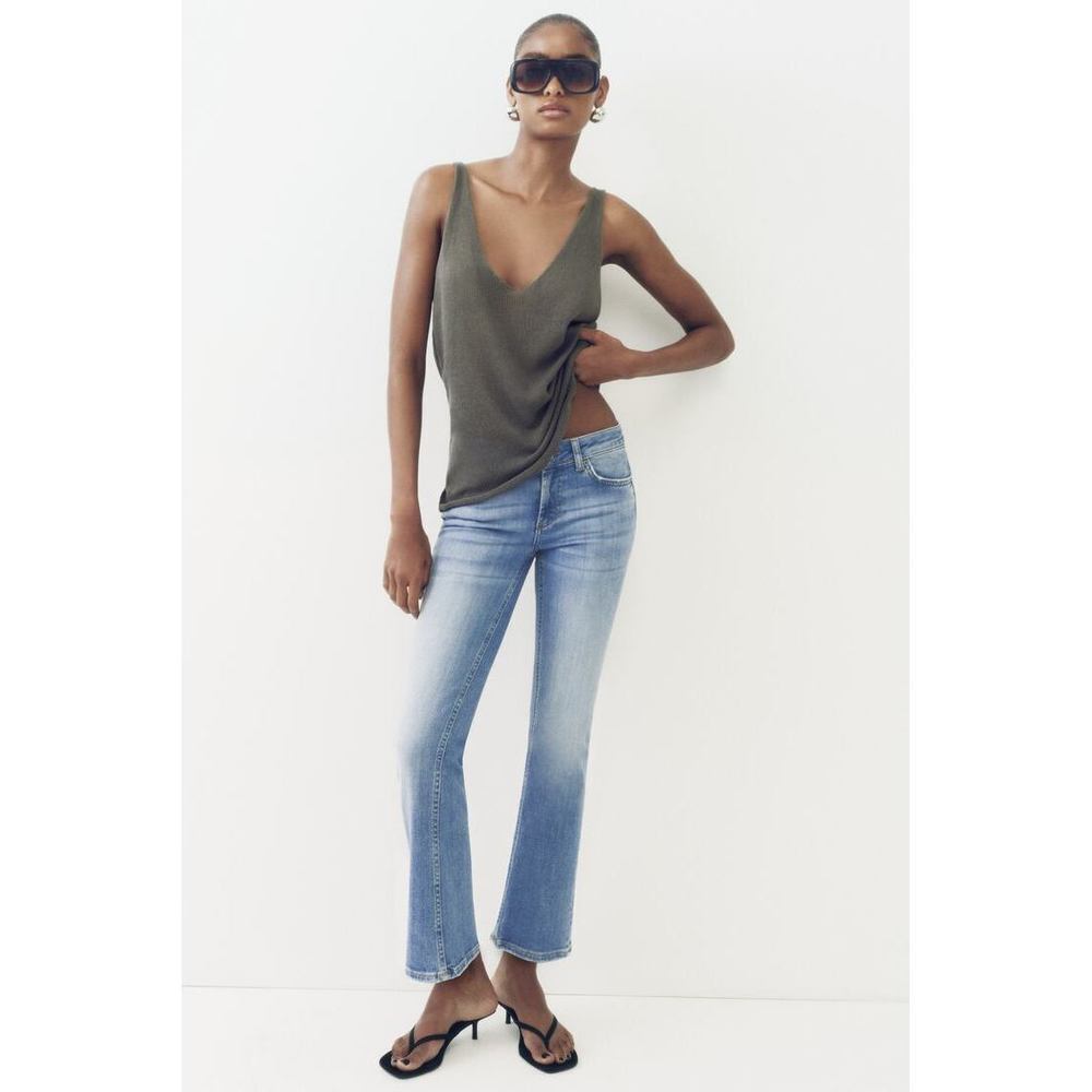 ZW LOW RISE SLIM CROPPED JEANS - Picture 3 of 7